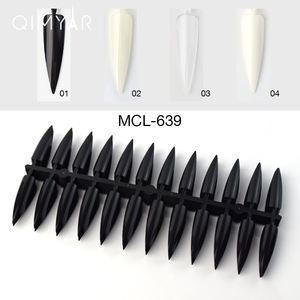 Venta caliente 240 piezas uñas postizas largas cuspidal Stiletto puntas de uñas herramientas de práctica de exhibición de uñas artificiales - Product Image 1