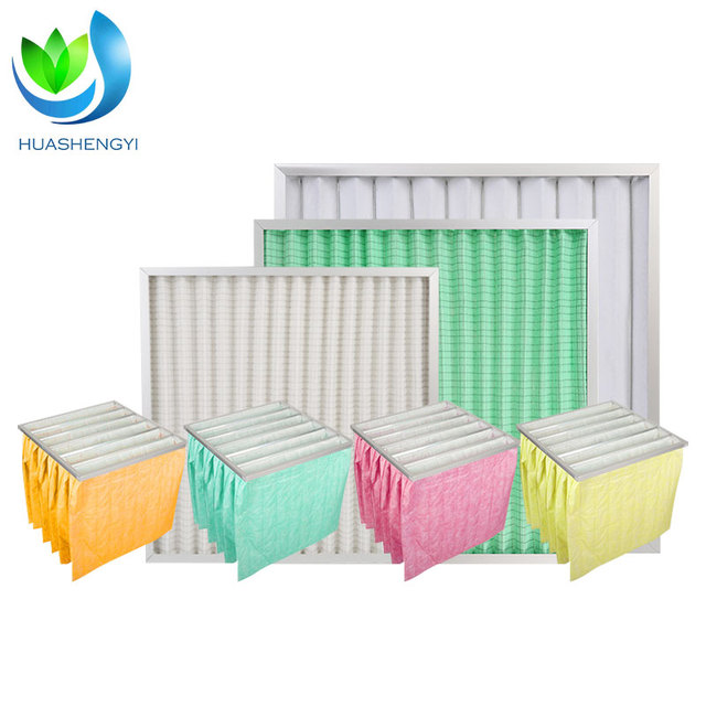 Custom F5 F6 F7 F8 F9 MERV 6-13 Fiberglass Medium Efficiency Bag Air Filter Pocket Filter for HVAC Fresh Air Ventilation System