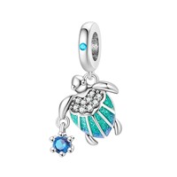 Bracelet DIY pour enfants avec breloques en argent et zircon, motifs unisexes Papillon, Cœur et Serpent