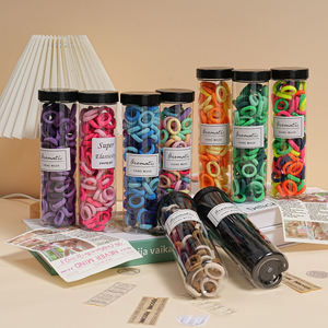 แถบยาง<span class=keywords><strong>รัด</strong></span><span class=keywords><strong>ผม</strong></span>หลากสีสำหรับเด็กสายรัด<span class=keywords><strong>ผม</strong></span>แบบไร้รอยต่อหลากสีสำหรับเด็กๆไม่ลื่นหลุดหรือไม่หลุด - Product Image 1