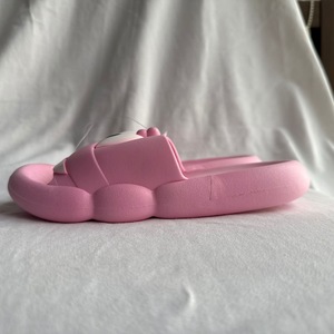 Pantofole da donna rosa con punta aperta, suola spessa 15 mm in EVA, fodera in peluche imbottita, per tutte le stagioni - Product Image 4
