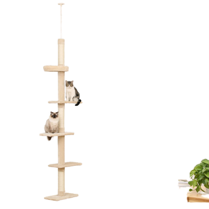 وصل حديثًا فاخر كبير جدًا برج شجرة القط MDF تسلق السيزال هرش متداخل سلم متداخل لعبة كرتون واحد للحيوانات الأليفة - Product Image 1