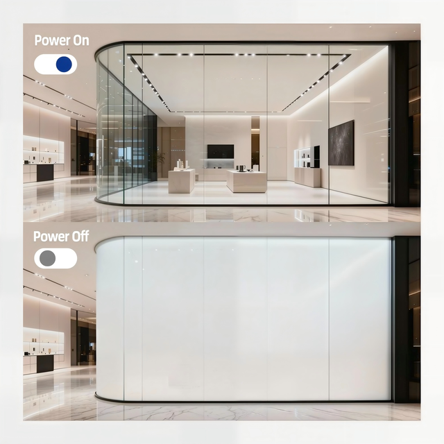 Intelligent Glass Remote Control Tint Switchable Pdlc Smart Film Electrically Pdlc Smart Film for Glass
