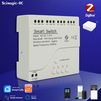 Module de relais intelligent Tuya Zigbee 4 canaux, interrupteur pour maison connectée, commande à distance par application, radio sans fil RF 433, relais 4 canaux pour passerelle Zigbee