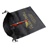 Logo personnalisé Épais de Luxe En Satin de Soie Paquet Poussière Sac D'extension De Cheveux