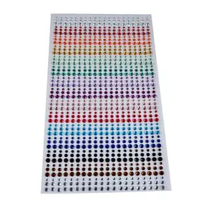 Multi Color Self Adhesive Craft Jewels Flat Back Rhinestone Stickers Crystal Gems Embellishment Stickers for Face