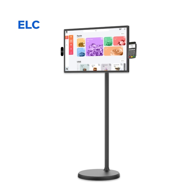 ELC 24" Restaurant Ordering System Android 13 Tablet Kiosk RK3588S2 POS Software 8G+128G RAM/ROM 1080p Touch Screen for Retail