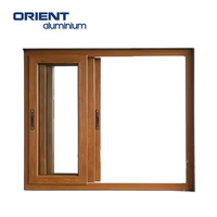 Fenêtre coulissante en aluminium de couleur marron, portes et fenêtres coulissantes en aluminium, fenêtre en aluminium avec vitrage coulissant