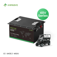 Batterie au lithium LiFePO4 pour véhicule électrique à quatre roues 24V/36V/48V/72V 60AH/80AH/100AH, 6000 cycles, garantie 3 ans, pour voiturette de golf et voiturette de club
