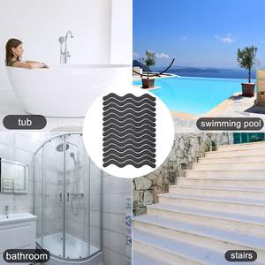 Xuri grigio antiscivolo adesivo da bagno impermeabile vasca da bagno nastro antiscivolo per piscina vasca da bagno pavimento scale - Product Image 3