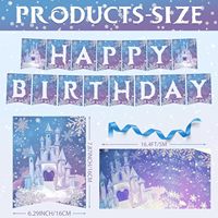 Pancarta de Cumpleaños con Diseño de Copos de Nieve, Decoración para Fiestas de Invierno, Navidad y Cumpleaños