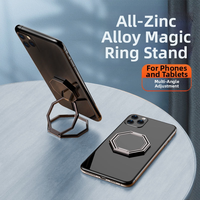 Penyangga Cincin Logam Ultra Tipis |   360 °   Penyangga Lipat Putar |   3-Axis Bare Phone Feel |   B81 Penyangga Ponsel Magnetik Universal