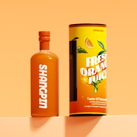 Tube en papier kraft biodégradable bouteille de jus emballage en verre boîte ronde en papier bouteille d'eau pour enfants de conception professionnelle