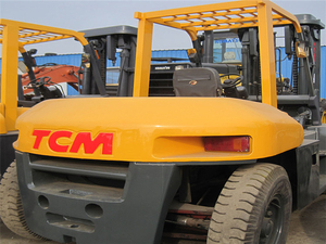 Used 10-Ton TCM FD100Z8 <b>Forklift</b> USA Original Diesel Engine Gearbox Pump High Efficiency 4WD Rough Terrain Solid Tire <b>Manual</b> - Product Image 1