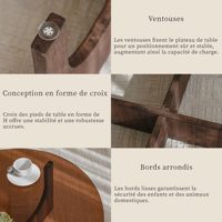 Table basse moderne Adenuo modèle 20, base en bois de noyer, plateau en verre trempé, durable et écologique, pour salon, chambre à coucher, 60x60x41cm
