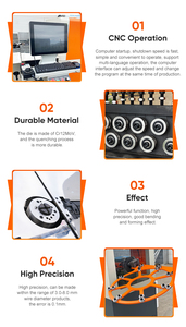 Fábrica Preço Maior Precisão ZX-3D-308 Modelo 7 Eixo Automático 3D CNC Wire Bending Machine - Product Image 4