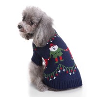 Pull en tricot pour animaux de compagnie, motif cœur rouge, col roulé, vêtements d'hiver pour chien, pull doux et chaud pour Teddy, Poodle, chat, OEM ODM disponible