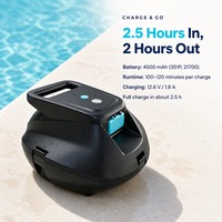Nettoyeur de piscine robotisé sans fil Stonebot ST-SP1X, démarrage à un bouton, autonomie de 91 à 120 minutes, couverture de 80 m², batterie Li-Ion, Edge Garage