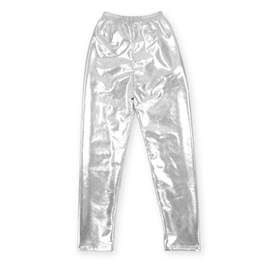 Vêtements en tissu brillant en <span class=keywords><strong>cuir</strong></span> imprimé numérique pour fille de 8 ans, pantalon formel personnalisé pour fille - Product Image 2