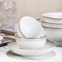 Clair de lune nuit os chine vaisselle moderne en céramique bol de riz assiette cuillère cuisine bols ménage bols en céramique ensembles