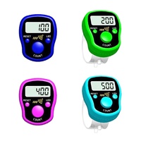 Compteur manuel durable à LED, compteur de doigts, compteur de tasbih manuel avec rappel sonore de 100 claquements pour la prière musulmane