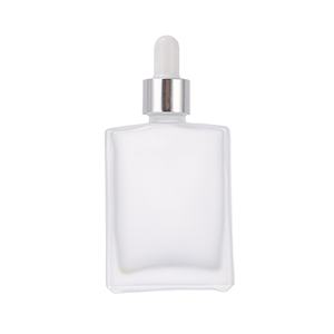 Empty 30ML 50ML FrostedVSquare Rectangle Essential Oil Serum <b>Glass</b> <b>Dropper</b> <b>Bottle</b> - Product Image 1