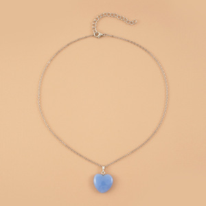 Karanlıkta parlayan kolye kadınlar iç<span class=keywords><strong>in</strong></span> doğal taş kalp şekli aydınlık kolye kolye - Product Image 6