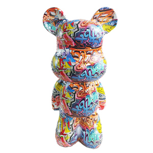 Escultura de moda, artesanía de resina de piso a techo, sala de estar, suelo grande, estatua de oso de <span class=keywords><strong>perro</strong></span>, adorno de Animal de tamaño real, decoración de la casa - Product Image 5