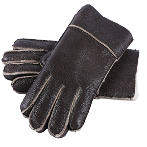 <span class=keywords><strong>Gants</strong></span> d'hiver pour <span class=keywords><strong>femme</strong></span> en cuir de mouton véritable avec fourrure intégrée, coupe-vent, pour l'extérieur, OEM - Product Image 1
