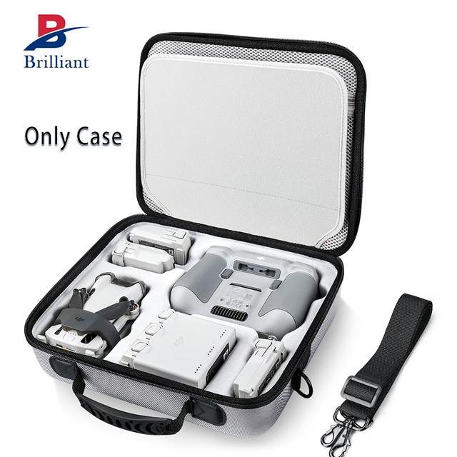 Brilliant Custom Eva Carrying Bag Case for DJI Mini 4 Pro Portable Travel Bag Hard Shell Protective Case for Drone Controller