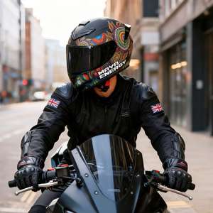 Casque de moto - Convient aux hommes et aux femmes, casque de sécurité intégral pour toutes les saisons, casque de sécurité électrique - Product Image 2