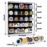 Boîte de présentation de pièces de monnaie créative, écologique et de haute qualité, personnalisable en gros pour usine, pouvant contenir 45 pièces, en acrylique pour collectionneur de pièces de monnaie