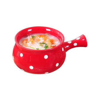 Kinglang — <span class=keywords><strong>bol</strong></span> à poignée en céramique pok, de style nordique, pour salade de fruits <span class=keywords><strong>et</strong></span> riz, à soupe, pour un seul étudiant, personnalité créative - Product Image 4