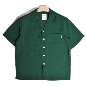 Camicia estiva <span class=keywords><strong>Casual</strong></span> da <span class=keywords><strong>uomo</strong></span> tinta unita a maniche corte monopetto Design <span class=keywords><strong>abbigliamento</strong></span> comodo - Product Image 3