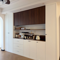 Meuble de rangement multifonctionnel de luxe en bois massif, grande capacité, personnalisé en usine, pour salle à manger, salon et bar de villa