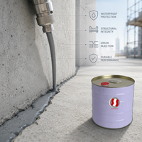 Mastic-colle polyuréthane haute élasticité pour joints d'expansion, écologique, à durcissement à l'eau, anti-fuite, pour la construction
