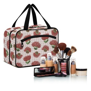 Hawaiian New Arrival Custom Ohia Lehua Floral <b>Toiletry</b> Zipper Makeup Brush Organizer <b>Storage</b> Bag for Woman Cosmetics Travel - Product Image 5
