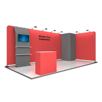 Cabine d'exposition modulaire en tissu aluminium, stand d'exposition, vente en gros, 3x3 10 pieds