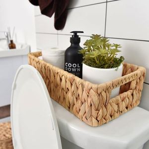 Cestas <span class=keywords><strong>de</strong></span> Baño para Inodoro, Marco <span class=keywords><strong>de</strong></span> Bambú, Cesta <span class=keywords><strong>de</strong></span> Lavandería Oxford, Marrón, Hierba Marina Natural, Cestas Plegables, Bonita Cesta con Tapa - Product Image 5