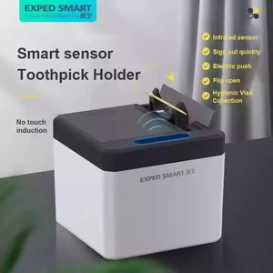 Dispensador de palillos de dientes de inducción automático infrarrojo portátil inteligente y creativo soporte de palillo de dientes eléctrico con carga USB - Product Image 5