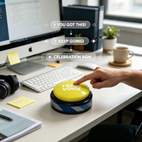 Bouton Sonore Personnalisé Interactif MP3/WAV – Jouet de Bureau Audio pour le Team Building et les Bribons d'Idées – Cadeau Idéal