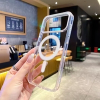 Coque de téléphone magnétique transparente pour chargement sans fil pour iPhone 18 17 E 16 15 Pro Max et Samsung – Vente en gros