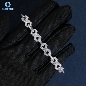 Hot Sale Moissanite Cuban Link Bracelet Rhodium Plated Solid 925 Silver <b>Infinity</b> Bracelet Hiphop Iced Out Jewelry - Product Image 5