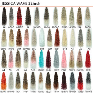 Jessica Wave Hair 22 pouces Synthétique Loose Wave Twist Crochet Cheveux Naturels Bouclés Tressage Extensions de Cheveux - Product Image 3