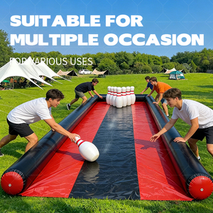 Jeu géant de bowling gonflable pour équipes sportives, pour enfants et adultes, AirFunPro, location pour fêtes, usage commercial - Product Image 2