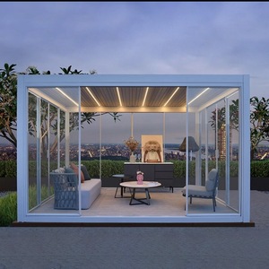 Gazebo de Aluminio para Exteriores con Techo Plegable Impermeable, Diseño Ecológico Inspirado en la Naturaleza para Balcón, FZBY001 Biocl - Product Image 3