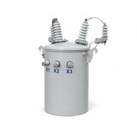 Transformateur monophasé monté sur poteau de 10 kVA à 500 kVA, transformateur de distribution immergé dans l'huile pour l'alimentation rurale et urbaine