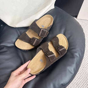Birkenstocks da lộn nút chai mules Dép da mềm đóng cửa nền tảng thoáng khí đóng cửa chất lượng giày bãi biển ngoài trời cho mùa xuân - Product Image 1