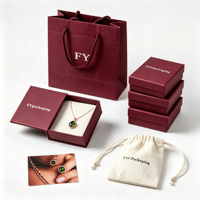 Set Coffret Bijoux Couvercle Rabattable et Base Papier Spécial Rigide avec Insert EVA pour Boucles d'Oreilles Bracelets