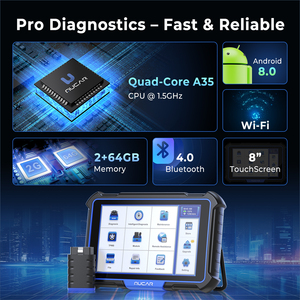 MUCAR VO8 34 Outil de diagnostic professionnel avec réinitialisation, codage ECU complet, <span class=keywords><strong>test</strong></span> bidirectionnel, mises à jour gratuites à vie, scanner OBD2 pour voiture - Product Image 3